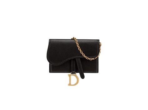 dior saddle nano pouch in black goatskin|Saddle Nano Pouch Black Goatskin .